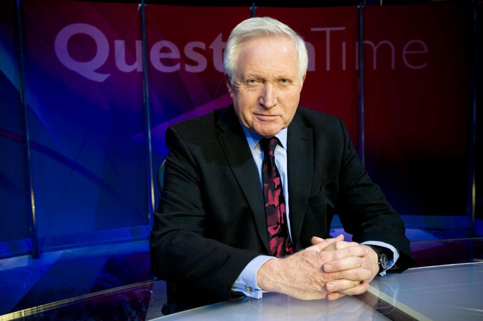  David Dimbleby will be at the helm of Question Time tonight