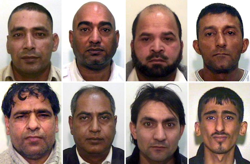  Eight of the nine vile men convicted for child sex offences in Rochdale. (L-R top row) Adil Khan, Mohammed Amin, Abdul Rauf, Mohammed Sajid (L-R bottom row) Abdul Aziz, Abdul Qayyum, Hamid Safi and Kabeer Hassan