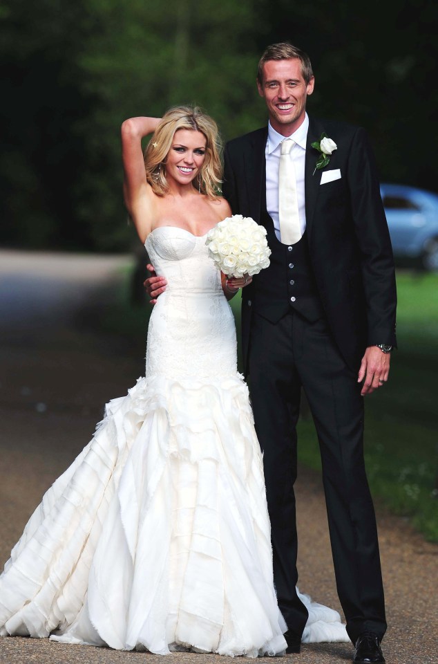 Another one of the designer’s famous brides is Strictly winner Abbey Clancy, who wore this stunning strapless dress for her wedding to Peter Crouch