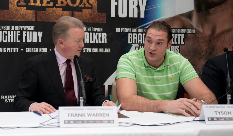  Frank Warren has been the long-term promoter for Tyson Fury