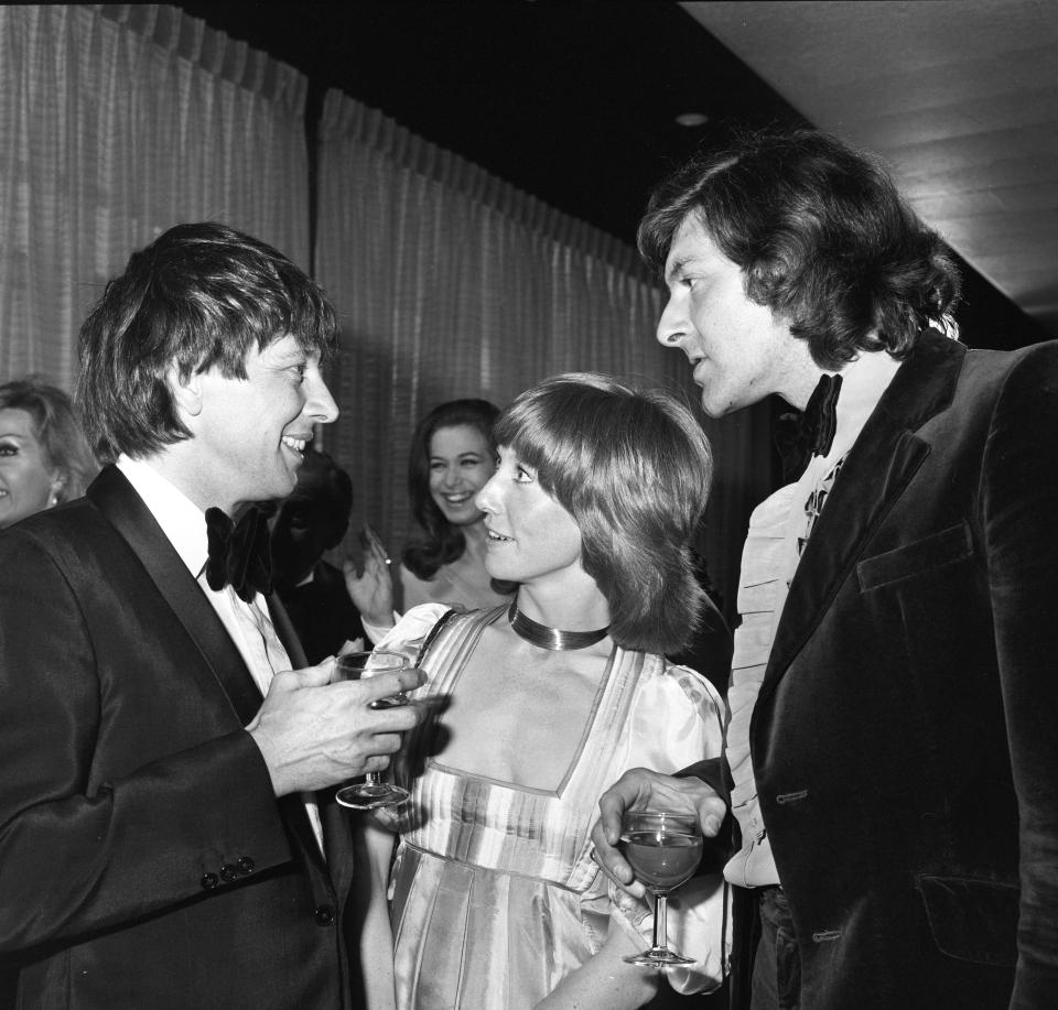  Blue Peter presenters John Noakes, Peter Purves and Lesley Judd at the 1974 Sun TV Awards ceremony