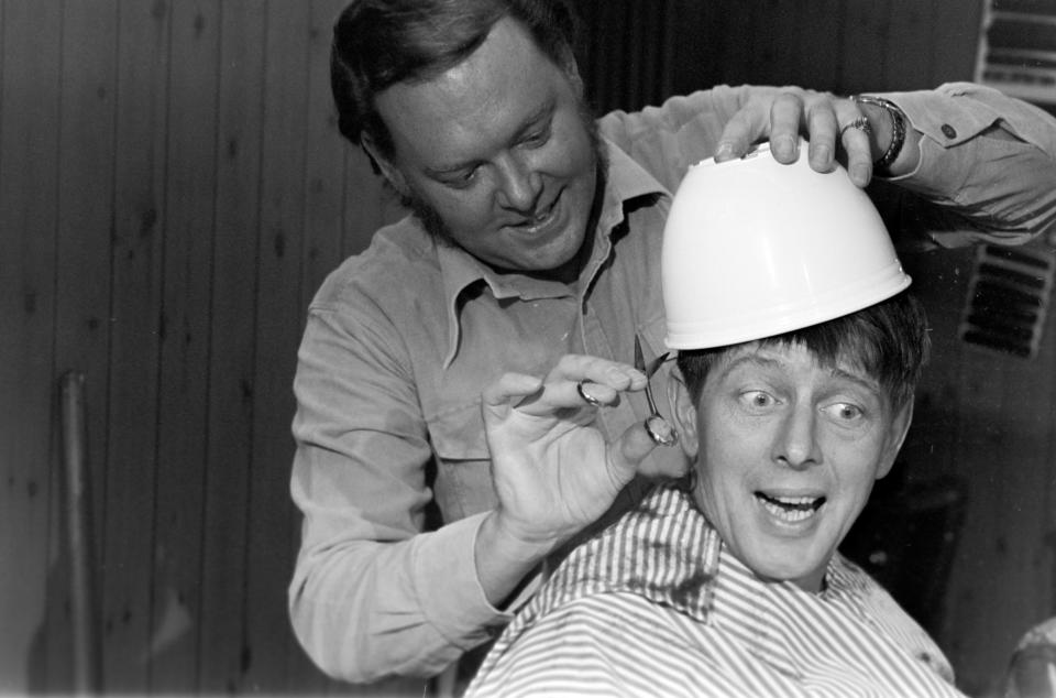  John delighted viewers with his antics on the show - here he is pictured getting a haircut