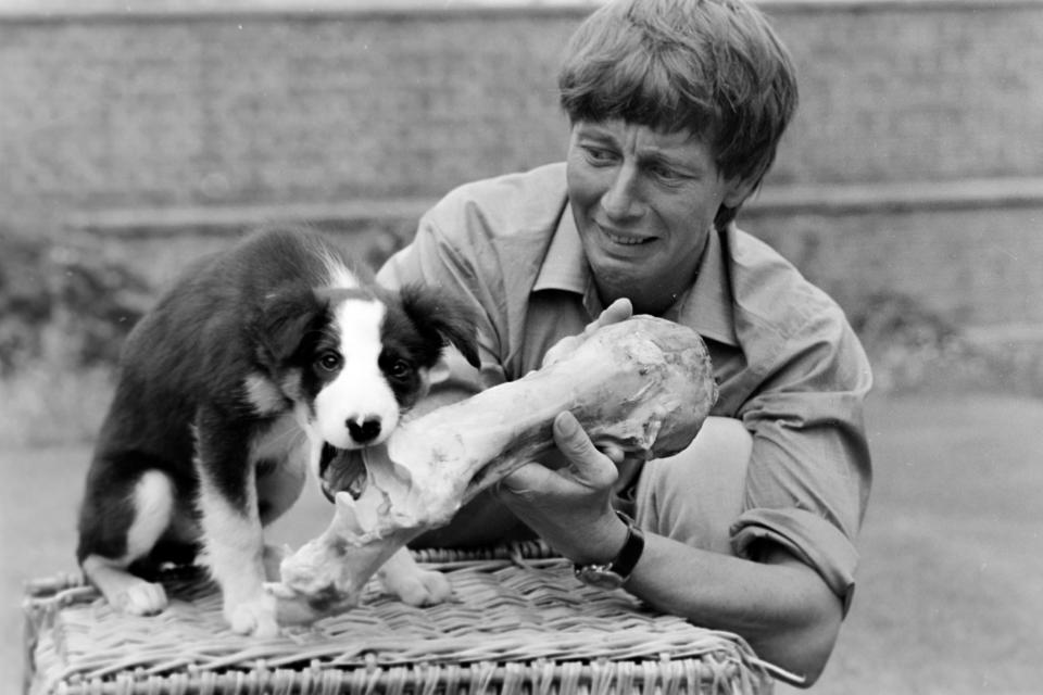  Pictured with his dog Shep, who also became a firm favourite for fans of Blue Peter