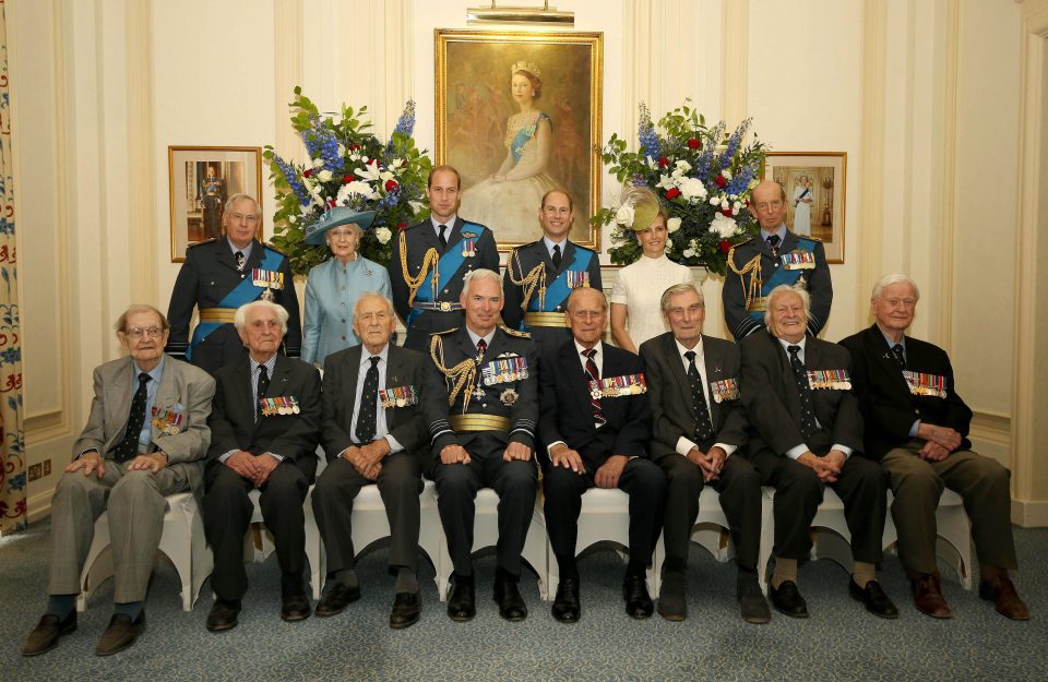  Prince Philip poses at the RAF Club to commemorate the 75th Anniversary of the Battle of Britain