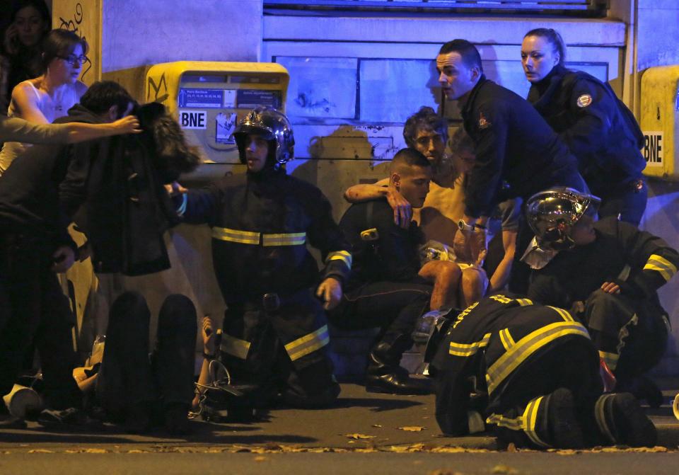  A scene from Paris in the wake of the 2015 terror attack