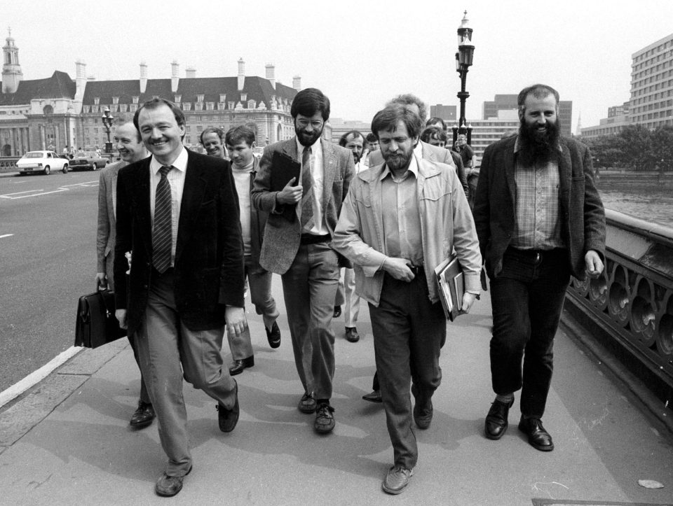 Corbyn, Ken Livingstone and Gerry Adams in 1983