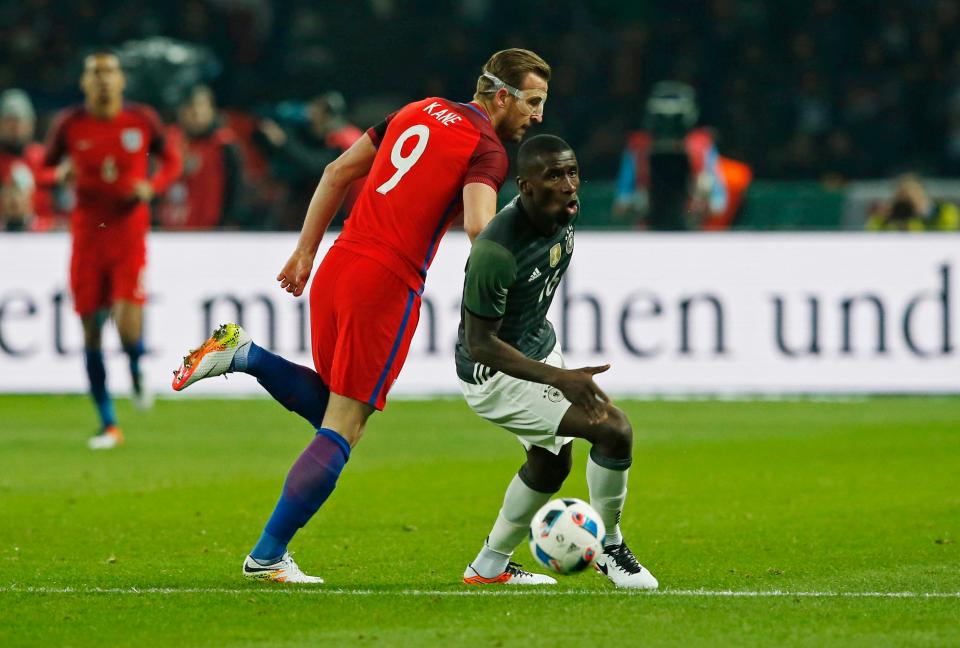  Rudiger in action for Germany against England last year