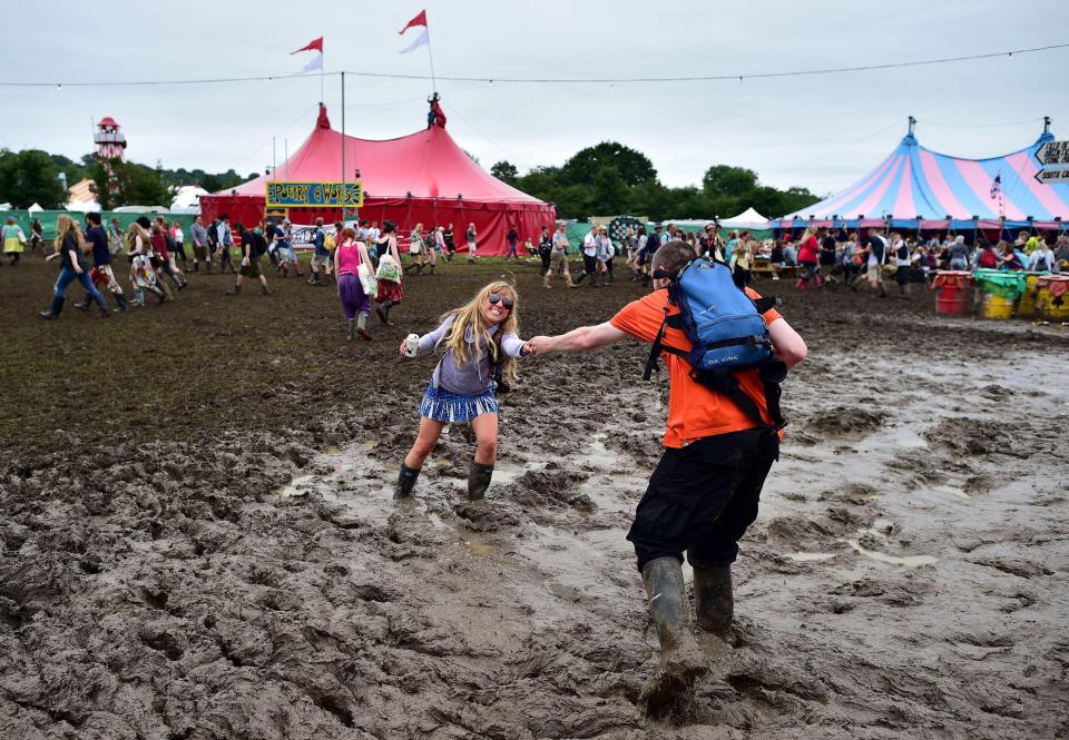  Glastonbury is a notoriously muddy festival, but that's not necessarily the case this year