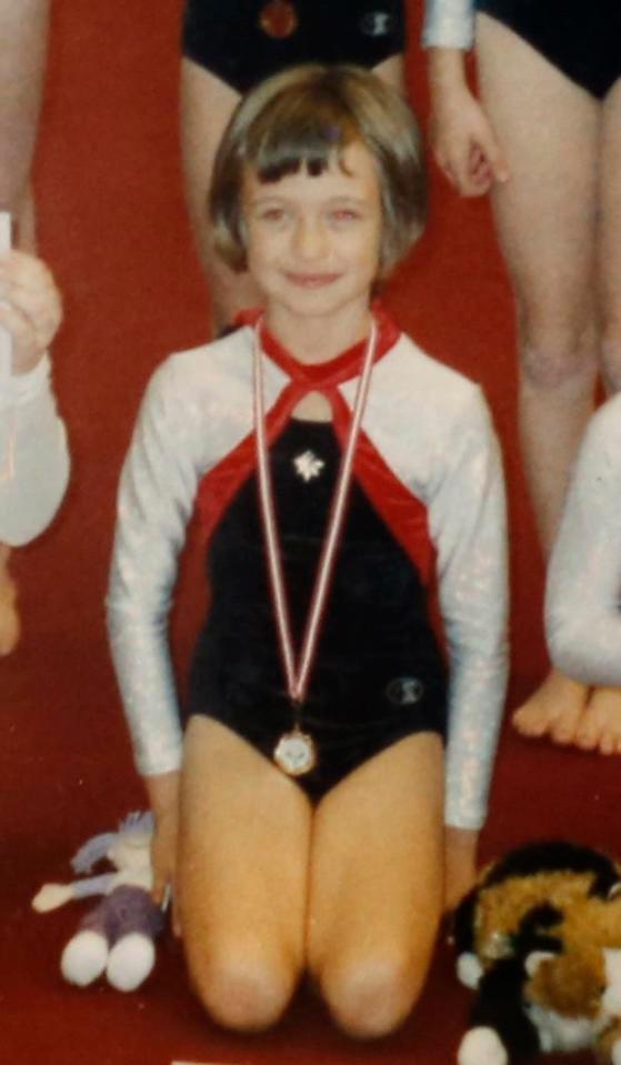 Laura as a gymnast as a youngster 