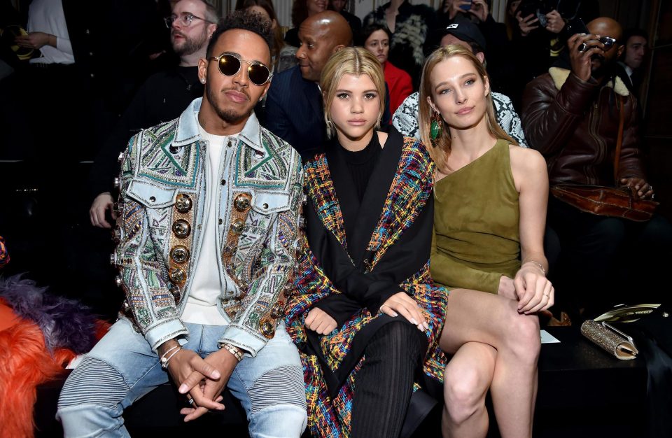  Lewis Hamilton, Sofia Richie and Ilona Smet together during Paris Fashion week