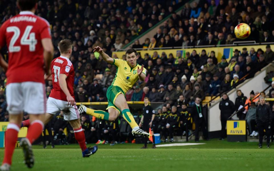  Jonny Howson showed terrific technique to score the volley at Carrow Road