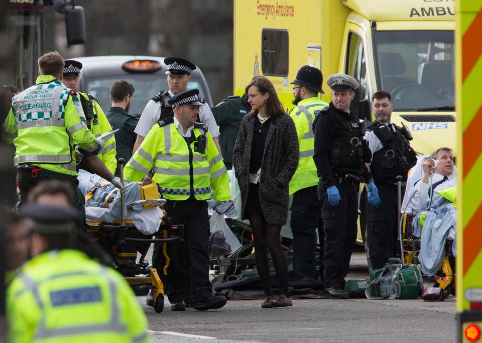  Carnage ... scene at Westminster after the terrorist attack in March