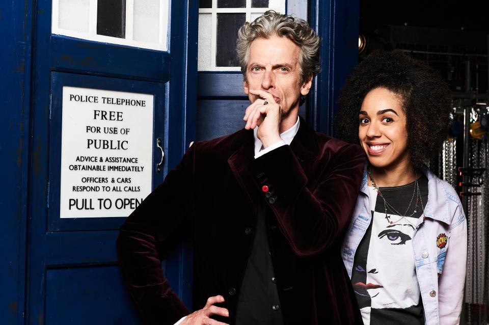  Peter Capaldi as the Doctor and his new companion Pearl Mackie as Bill Potts