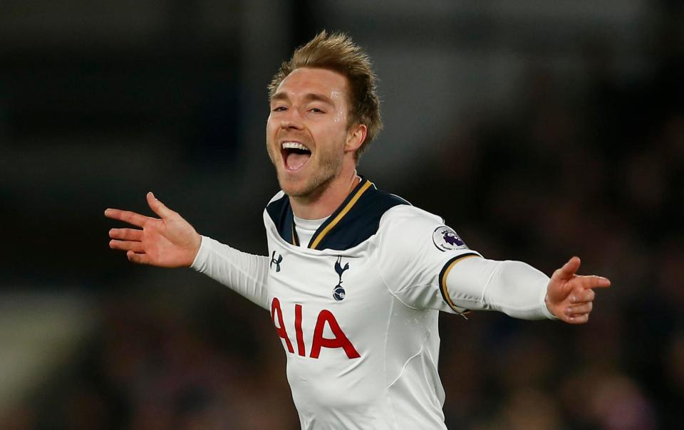 Christian Eriksen has fired Tottenham to within four points of Chelsea in the league