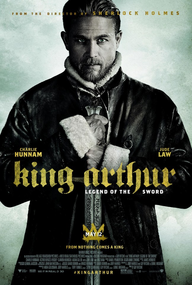 Charlie Hunnam played the lead role in Guy Ritchie’s King Arthur