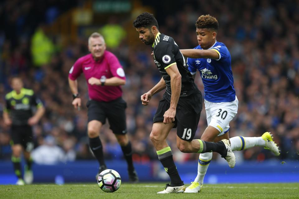 Diego Costa in action for Chelsea during their 3-0 win over Everton