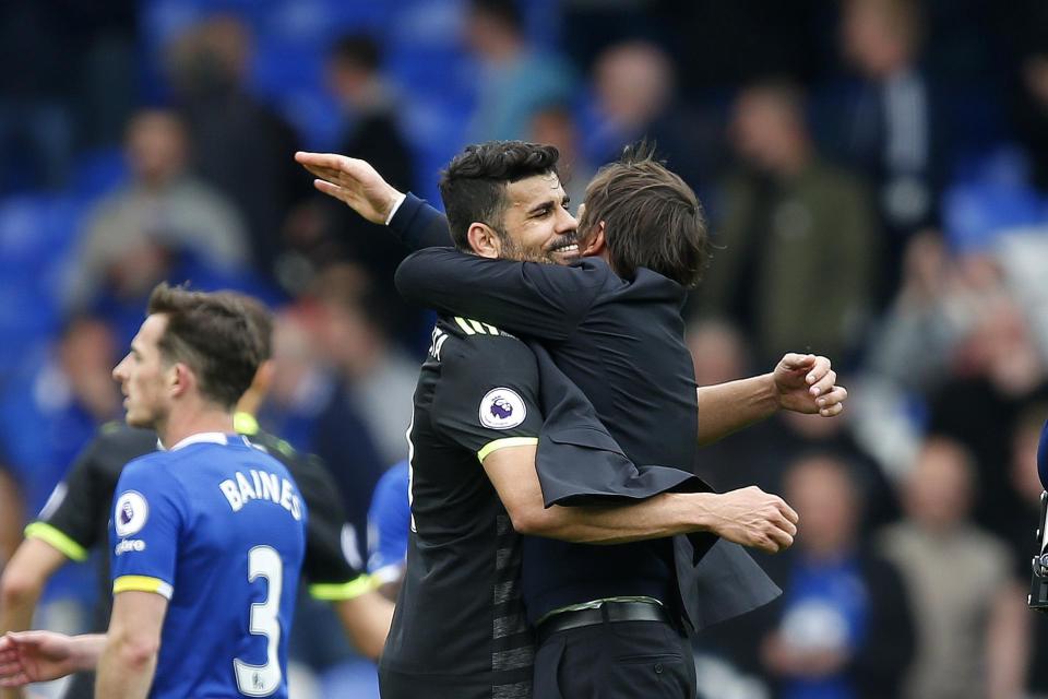 Diego Costa has had his disagreements with Antonio Conte this season but they appear to have made up