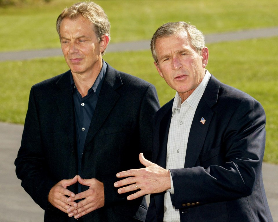 Blair – pictured with then US President George W Bush – deceived the nation over the illusory threat that led us into the Iraq war