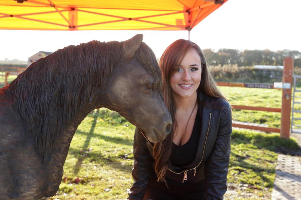  Amy with her life size Shetland pony cake