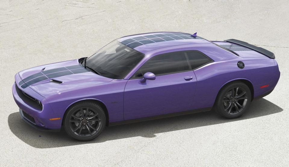 She picked the youngster up in a purple Dodge Challenger. File picture