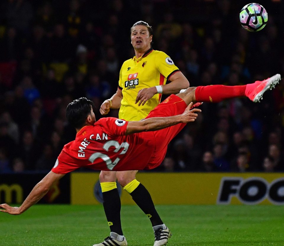  Emre Can stunned Watford with this overhead kick