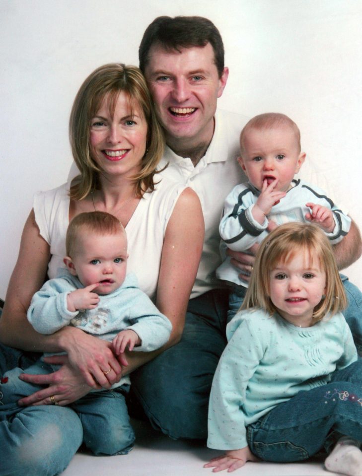  Kate and Gerry McCann with Madeleine and twins Sean and Amelie before their family was torn apart