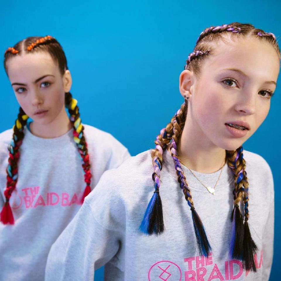  Kate Moss' daughter Lila Grace, right, has come under fire for her role as the new face of The Braid Bar