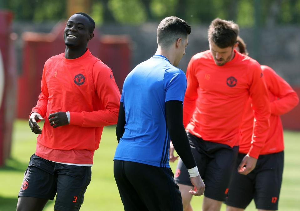 Eric Bailly trained with the Manchester United first-team and is available to play Celta Vigo