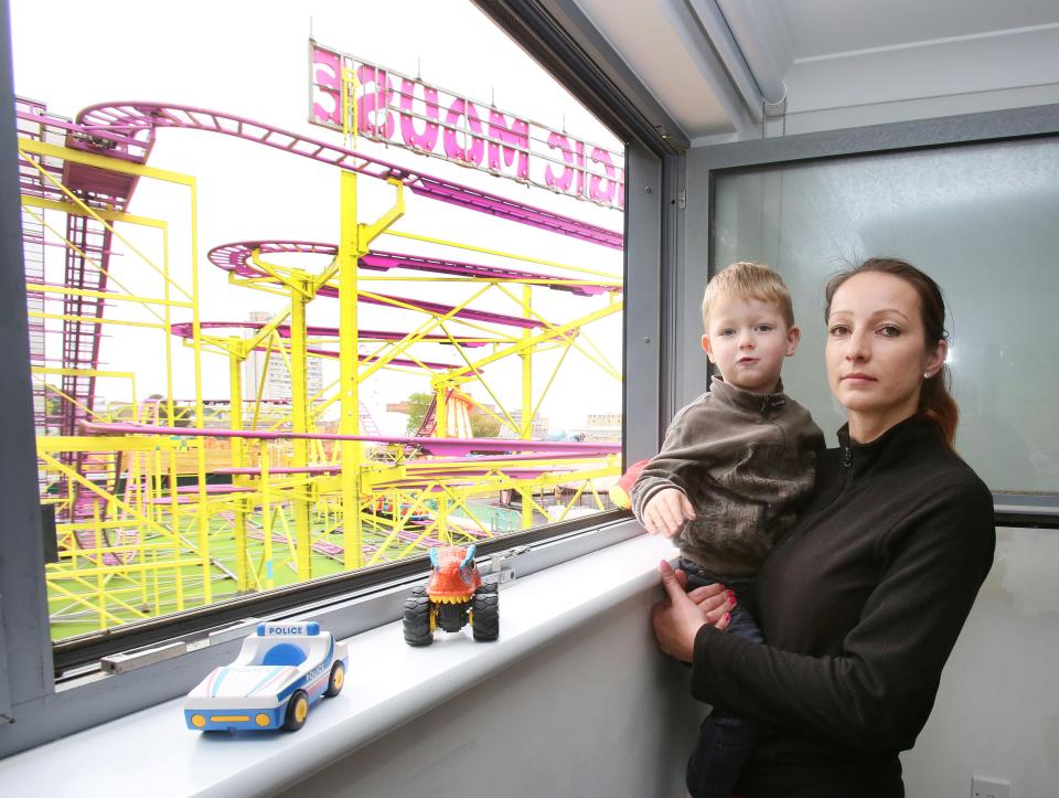  Mum-of-two Milly Stone, 27, complained to the council because the ride is just outside her kids’ bedroom window