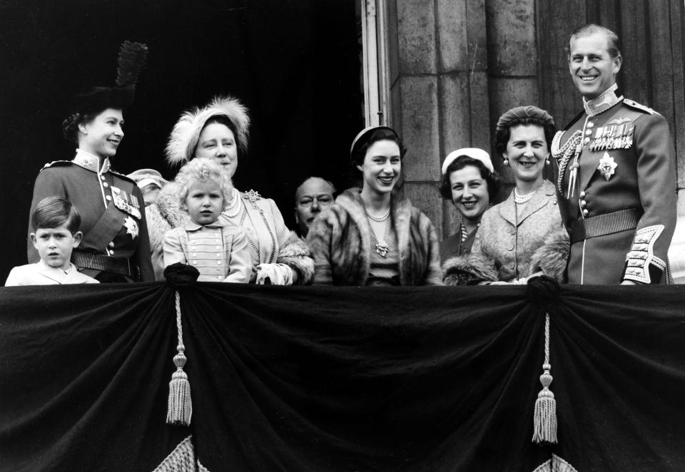  Philip fulfils his duties with the Royal Family on the balcony of Buckingham Palace