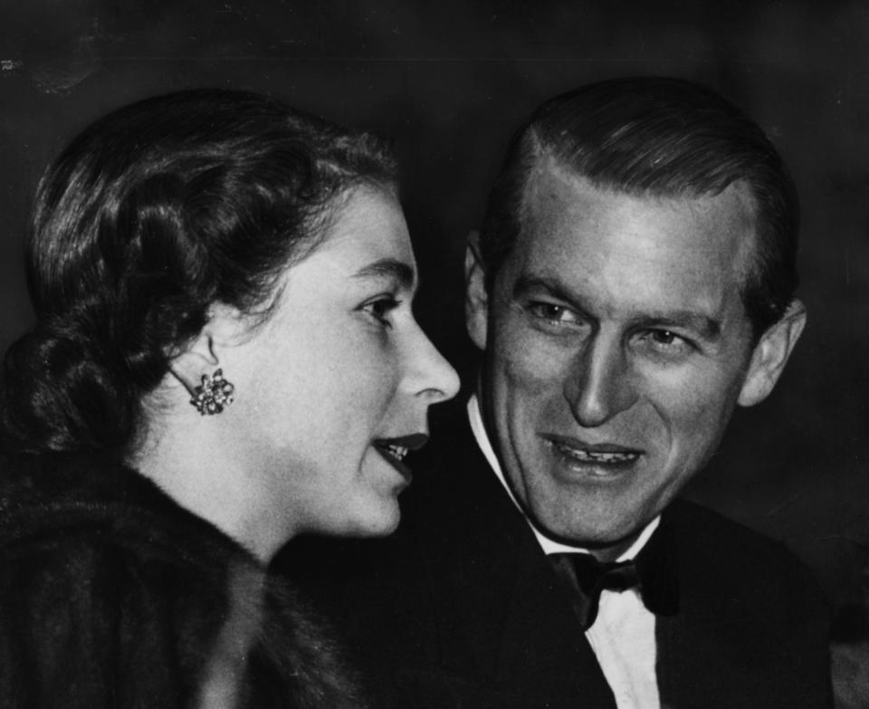  Duke of Edinburgh with Queen Elizabeth in 1952 after five years of marriage