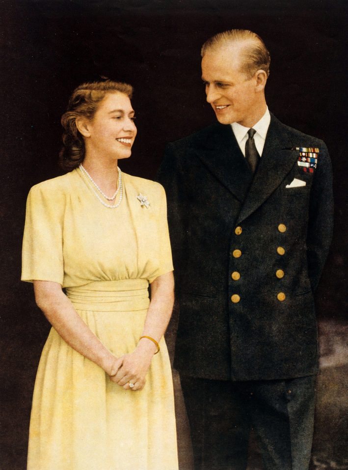  The royal couple share a laugh in the early days of their marriage