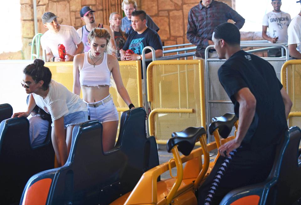  The trio took on the ride - with the ladies sitting together