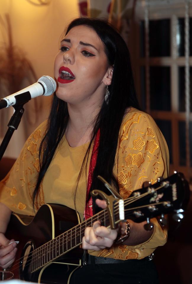  Teaching assistant Jade Helliwell performs in Leeds after becoming YouTube sensation