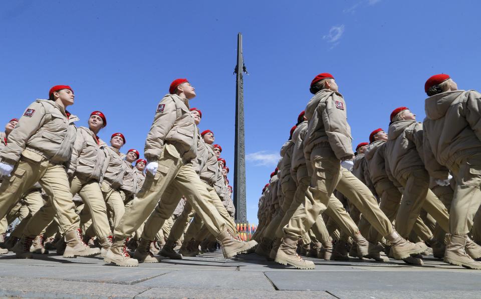  The parade is in memory of Saint Georges the Victorious, the heavenly patron of Moscow and warriors