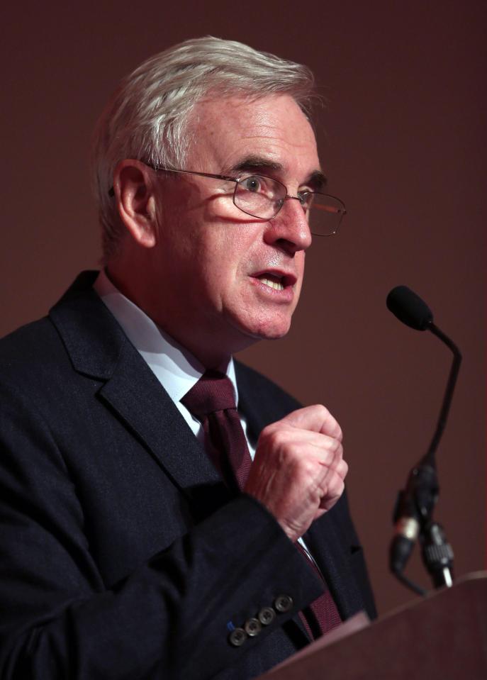 Shadow Chancellor John McDonnell