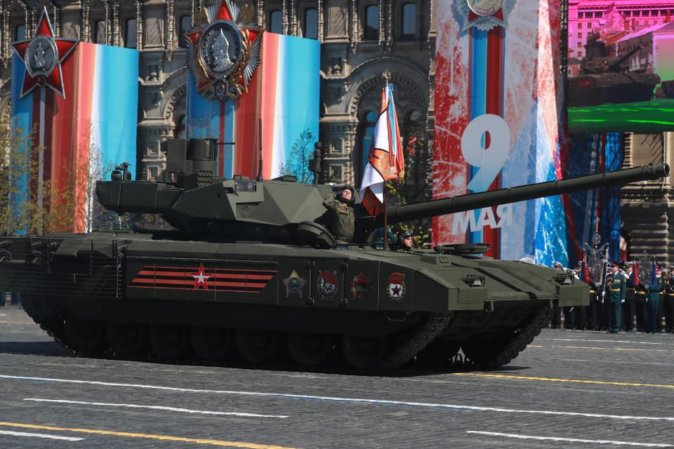  A T-14 Armata tank taking part in Moscow's May 9th military parade