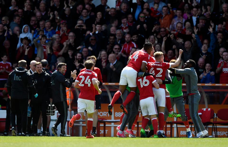 Nottingham Forest confirmed their safety with a 3-0 win over Ipswich