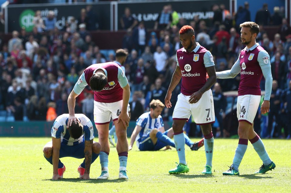 Brighton were stunned by a Jack Grealish equaliser for Aston Villa in the 89th-minute