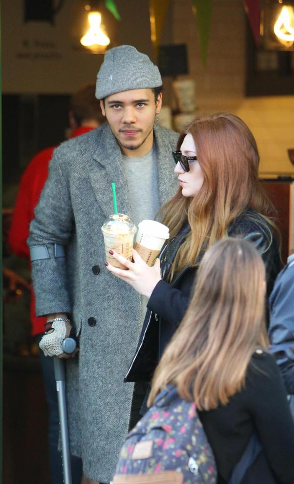  Nicola Roberts pictured with singer Joel Compass