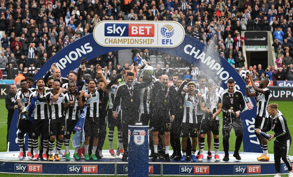  Newcastle were crowned champions under boss Rafa Benitez