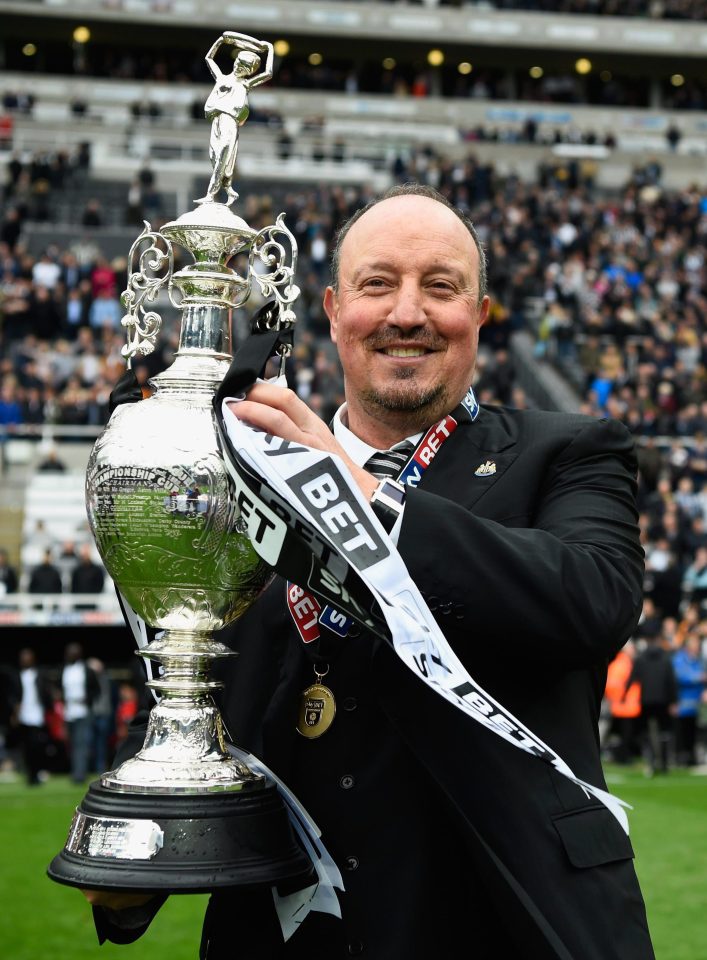 Rafa Benitez led Newcastle straight back to the Premier League at the first attempt