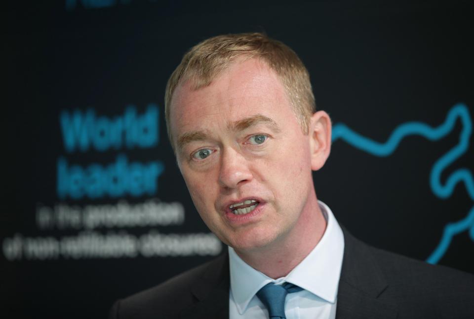  Lib Dem leader Tim Farron said a vote for his party is the way to express opposition to the Tories