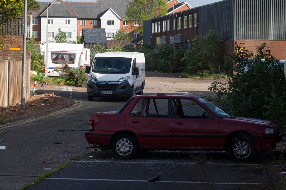 The travellers reportedly used boltcutters and chainsaws to gain entry to the Essex site