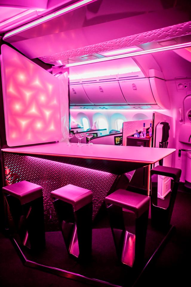 Virgin Atlantic has the most modern-looking of all the aeroplane lounges