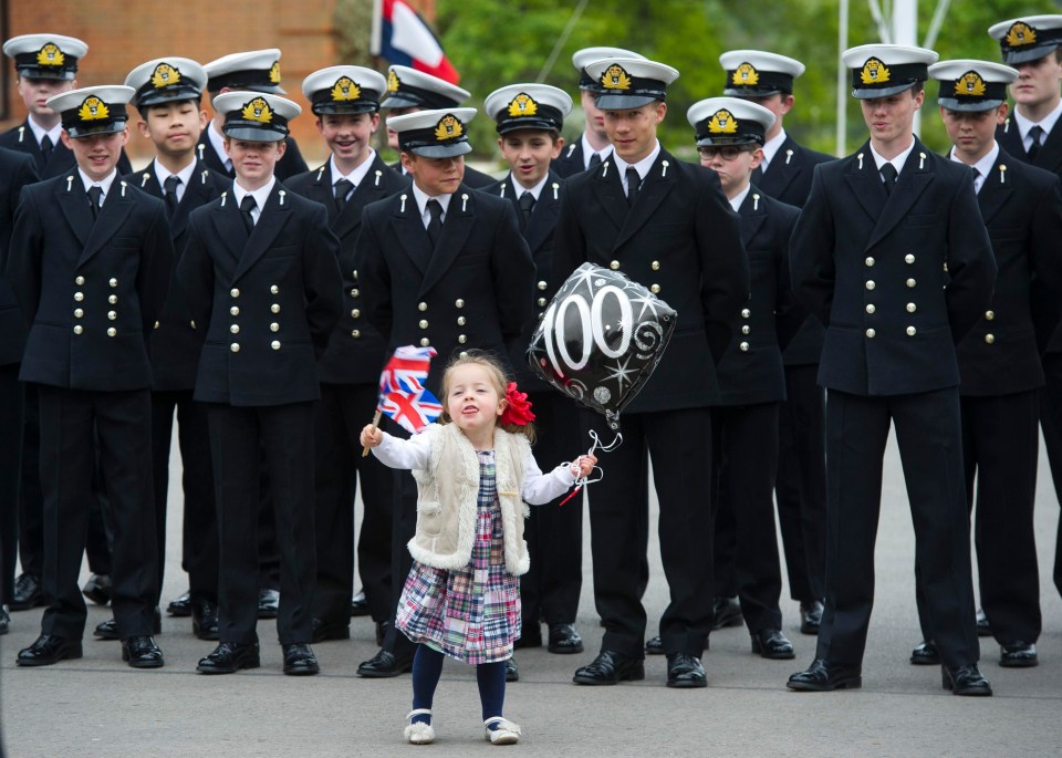 A daughter of one of the school’s staff members enjoyed herself ahead of the arrival of the Royal party