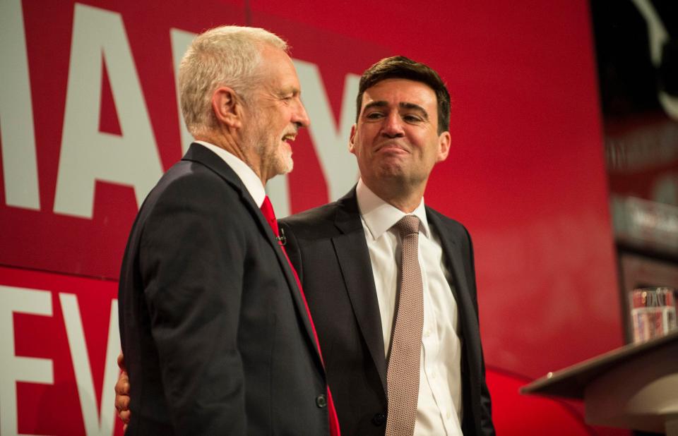  He appeared beside new Manchester metro mayor, Andy Burnham