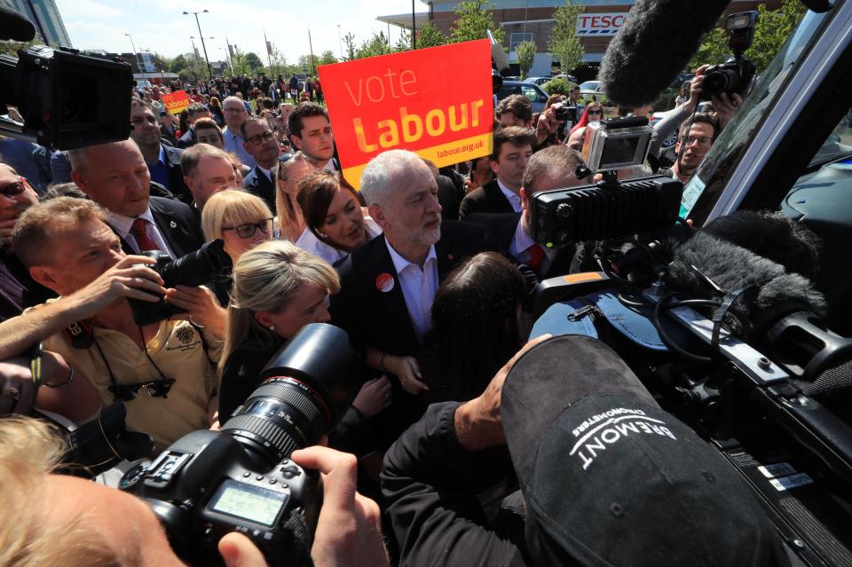  He was on the campaign trail in Salford today