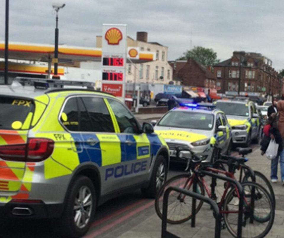  Terrified members of the public reported seeing a man with blades - he has since been arrested