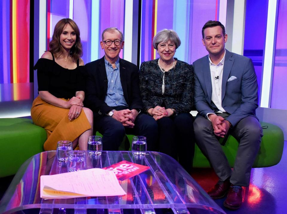  The PM and her husband Philip on BBC TV's One Show